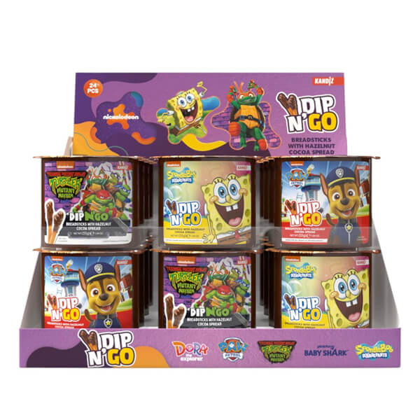 DIP n' GO Τραγανά Κριτσινάκια με Άλειμμα Κακάο 55gr