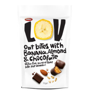 Pellito Lov Oat Bites 70gr (Μπανάνα - Σοκολάτα - Αμύγδαλο)