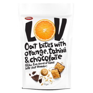 Lov Oat Bites Πορτοκάλι Ταχίνι Σοκολάτα Pellito 70gr