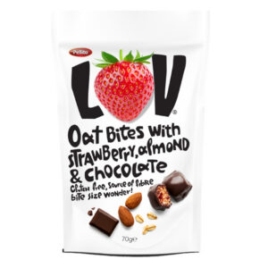 Lov Oat Bites Φράουλα Αμύγδαλο Σοκολάτα Pellito 70gr