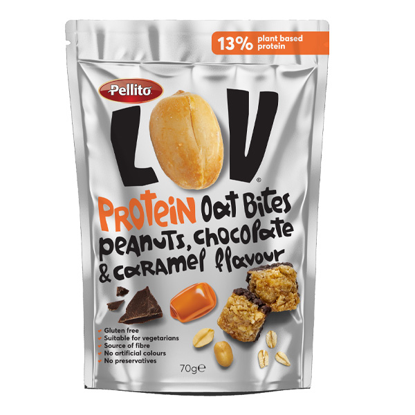 Oat Bites Φυστίκι Καραμέλα Σοκολάτα Pellito Lov 70gr