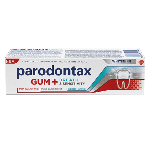 PARODONTAX Gum + Breath & Sensitivity Whitening Οδοντόκρεμα 75ml