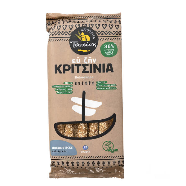 ΤΣΑΤΣΑΚΗΣ ΕΥ ΖΗΝ ΚΡΙΤΣΙΝΙΑ 200gr (ΠΟΛΥΣΠΟΡΟ & 30% ΛΙΓΟΤΕΡΗ ΖΑΧΑΡΗ ΚΑΙ ΑΛΑΤΙ)