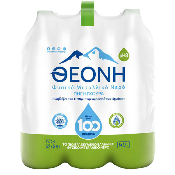 ΘΕΟΝΗ Φυσικό Μεταλλικό Νερό 1.5lt (6pack)