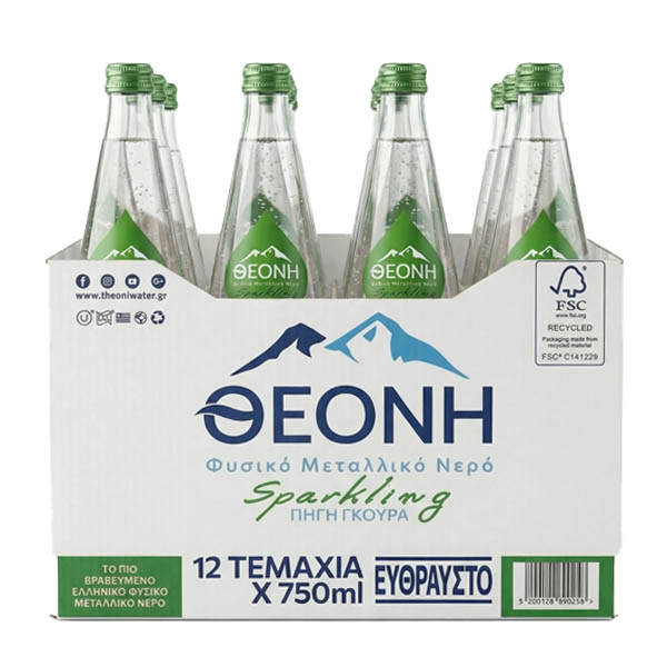 Θεόνη Ανθρακούχο Νερό 0.75lt - Θεόνη Ανθρακούχο Νερό - 0.75lt 12pack
