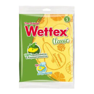 Wettex Classic Υγρή Σπογγοπετσέτα 3τεμ.