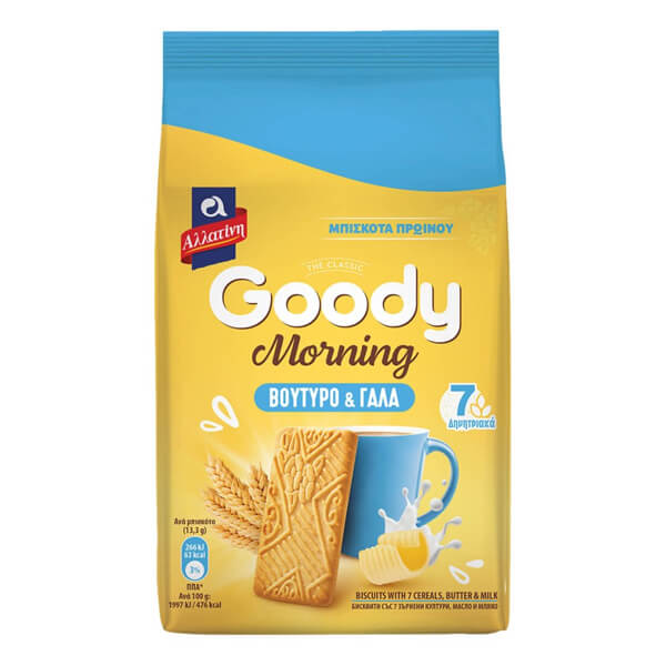 Αλλατίνη Goody Morning Μπισκότα 160gr (Βούτυρο και Γάλα)
