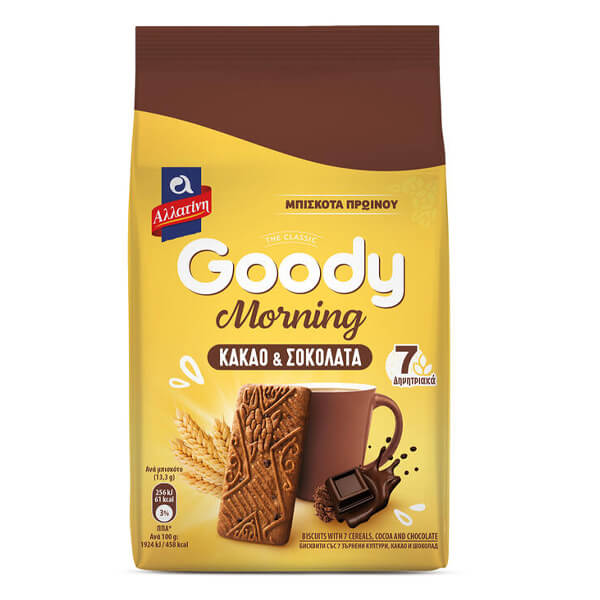 Αλλατίνη Goody Morning Μπισκότα 160gr (Κακάο και Σοκολάτα)