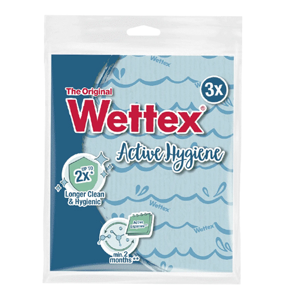 Wettex Active Hygiene Σπογγοπετσέτα No1 (3τμχ)