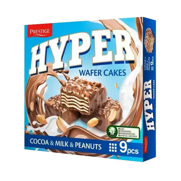 Hyper Γκοφρετάκια (Γάλα & Φυστίκια) 167gr
