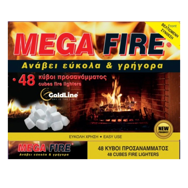 Mega Fire Προσανάμματα (48 Κύβοι)