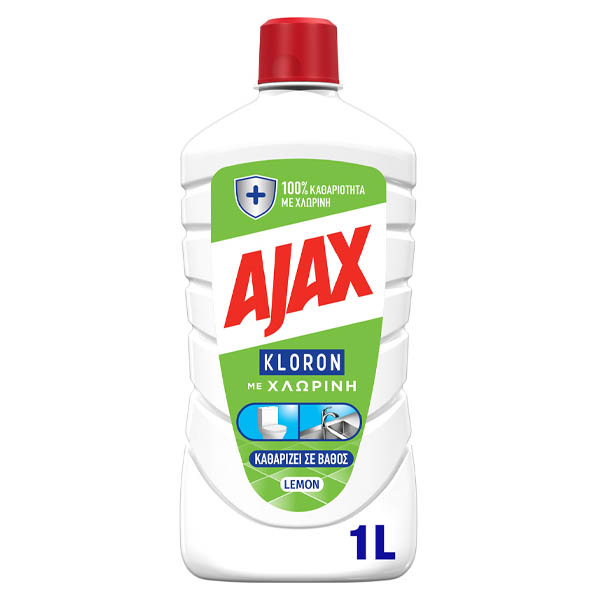 Ajax Καθαριστικό Kloron με Χλωρίνη 1lt (Lemon)
