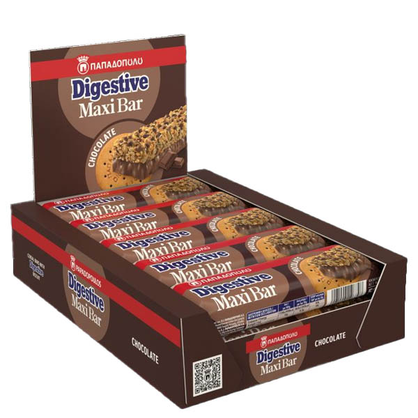 Παπαδοπούλου Digestive Maxi Bars (10x50gr) Σοκολάτα