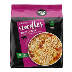Youcin Noodles (4x60gr) - Μοσχάρι