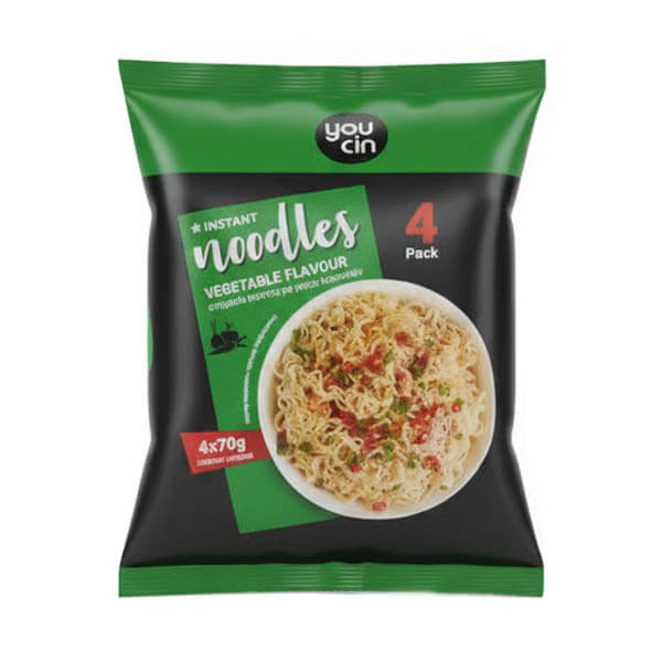 Youcin Noodles (4x60gr) Λαχανικών