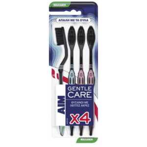 AIM Οδοντόβουρτσες 4τεμ. Gentle Care
