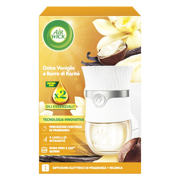 Air Wick Συσκευή + Ανταλλακτικό 19ml (Sweet Vanilla & Shea Butter)