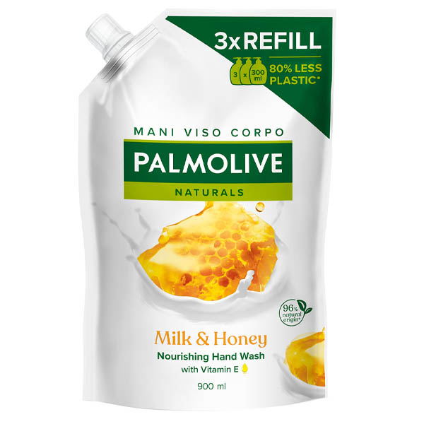 Palmolive Ανταλλακτικό Κρεμοσάπουνο 900ml (Milk & Honey) (Σακούλα)