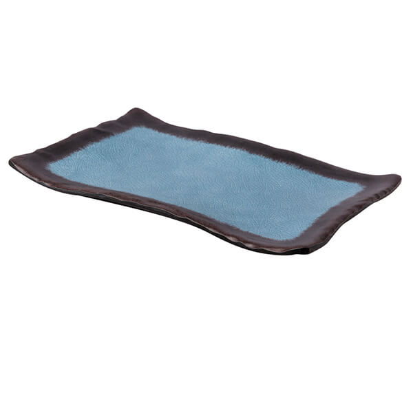 Πιατέλα Μελαμίνης Ορθογώνια Σιελ-Καφέ Rustic 27,3x18,7x2,2cm