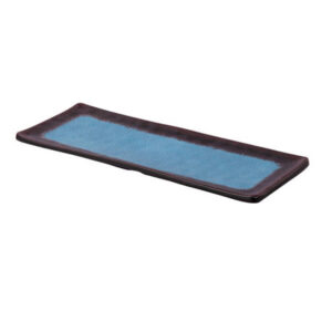 Πιατέλα Ορθογώνια Μελαμίνης Σιελ-Καφέ Rustic 28.6x11.2x1.7cm