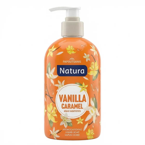 Papoutsanis Natura Κρεμοσάπουνο 480ml (Vanilla Caramel)