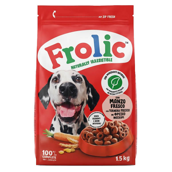 Frolic Σκυλοτροφή 1.5KG Complete - Μοσχάρι