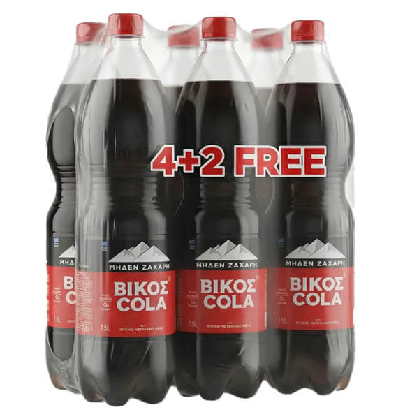 Βίκος Cola Zero (6x1,5lt) - (4+2 Δώρο)