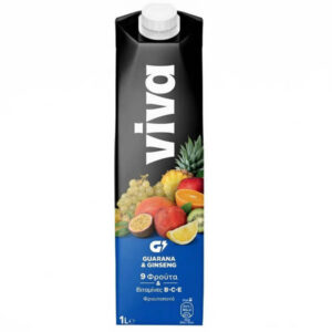 Viva 1lt (9 Φρούτα Guarana & Ginseng Φρουτοποτό)