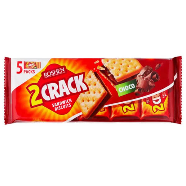 Roshen 2 Crack Μπισκότα 190gr (Σοκολάτα)