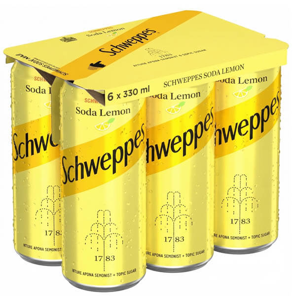 Schweppes Σόδα (6x330ml) Λεμόνι