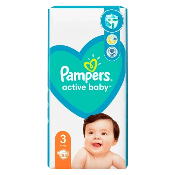 Pampers Πάνες Active Baby No3 (54τεμ.) (6-10kg)