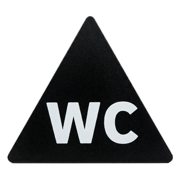 PVC Μαύρο Σήμα WC 10x10cm