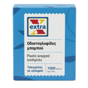 Extra Οδοντογλυφίδες Bamboo Συσκευασμένες 1000τεμ.