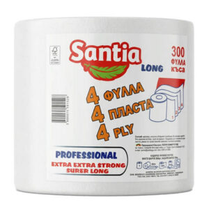 Santia Long Χαρτί Κουζίνας 4φυλλο 950gr - 300 Φύλλα