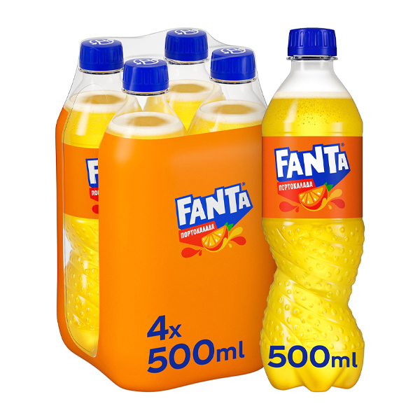 Fanta Πορτοκαλάδα 4x500ml
