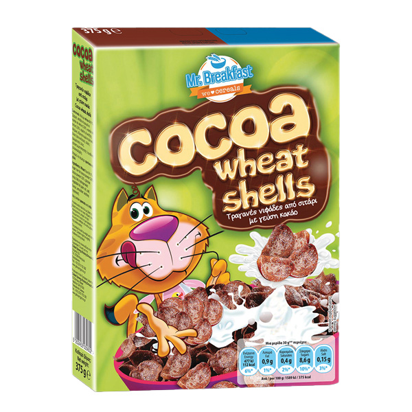 Mr Breakfast Δημητριακά 375gr (Cocoa Shells)