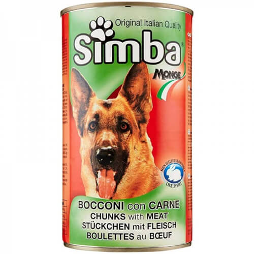 Simba Σκυλοτροφή Κονσέρβα 1230gr (Βοδινό)