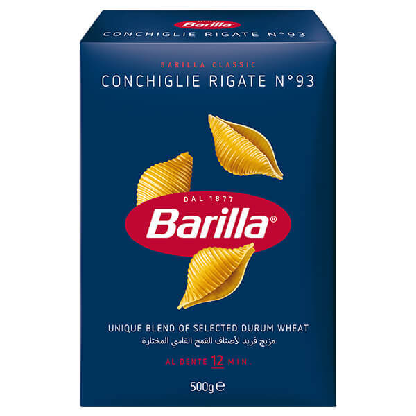 Barilla No 93 Conchiglie Rigate 500gr