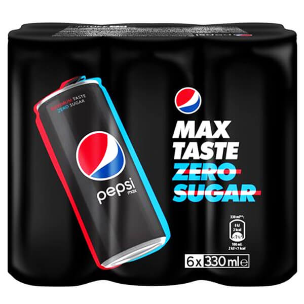 Pepsi Max 6x330ml Zero Sugar