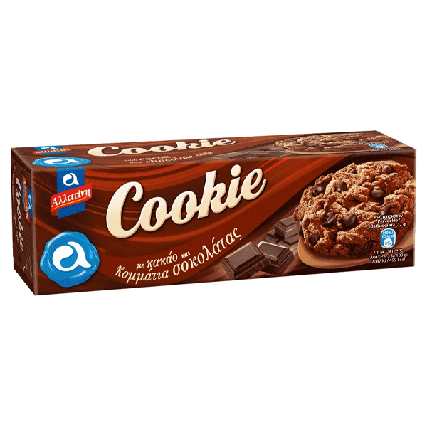 Αλλατίνη Cookie 175gr (Με Κακάο και Κομματάκια Σοκολάτας)