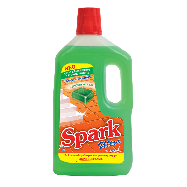 Spark Καθαριστικό Πατώματος 1lt (Πράσινο Σαπούνι)