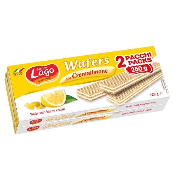 LAGO Wafer 2x125gr (Λεμόνι)