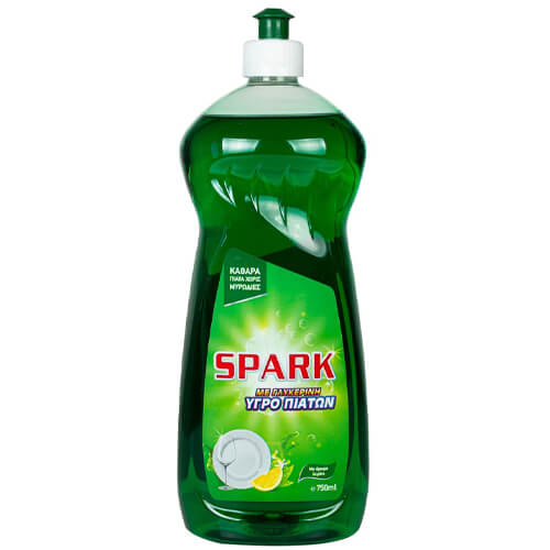 Spark Υγρό Πιάτων 750ml (Πράσινο/Λεμόνι)