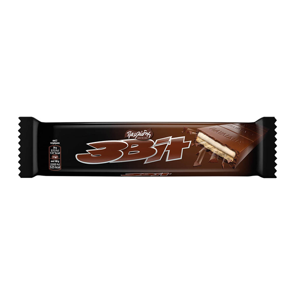 Παυλίδης Σοκολάτα Γεμιστή 3BIT 65gr
