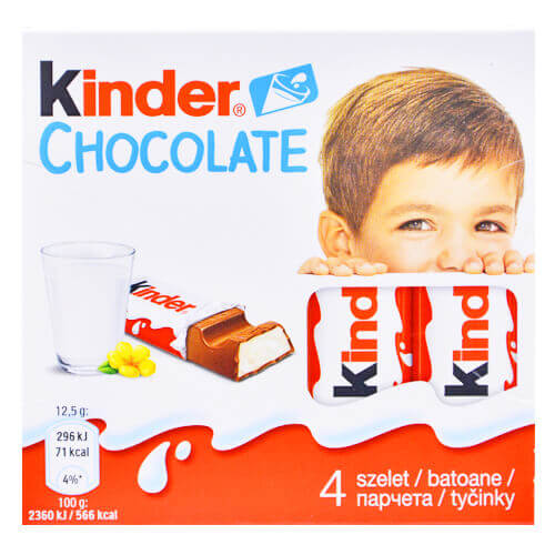 Kinder Chocolate Bars 4τεμ. (50gr)