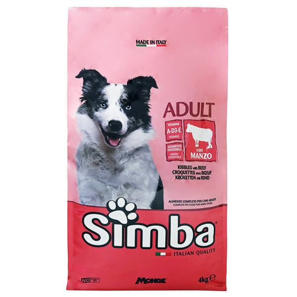 Simba Σκυλοτροφή Κροκέτα 4kg (Βοδινό)