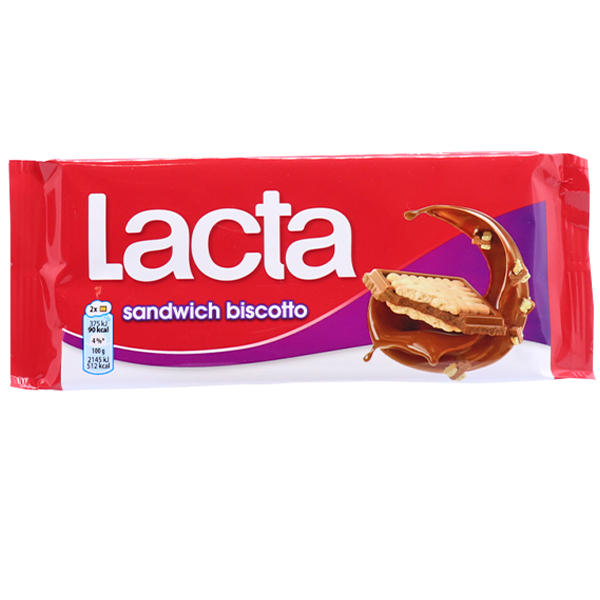 LACTA Σοκολάτα Sandwich 87gr Μίνι Μπισκότα
