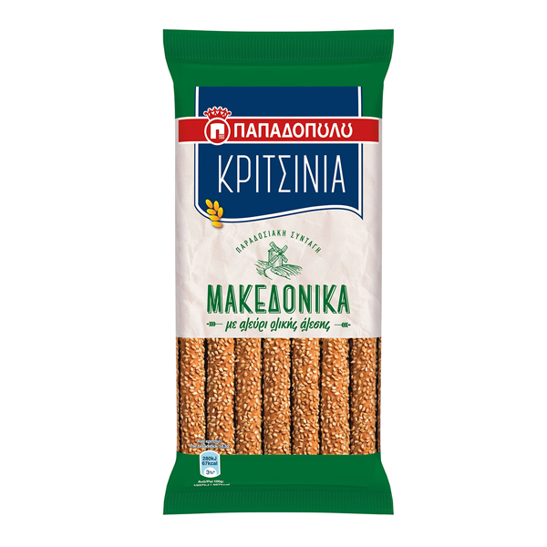 Παπαδοπούλου Κριτσίνια Μακεδονικά 200gr Ολικής Άλεσης