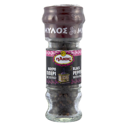 Ήλιος Πιπέρι Μαύρο Χονδρό 40gr (Βάζο με Μύλο)