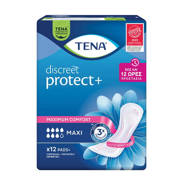 TENA Σερβιέτες Discreet Maxi 12τεμ.
